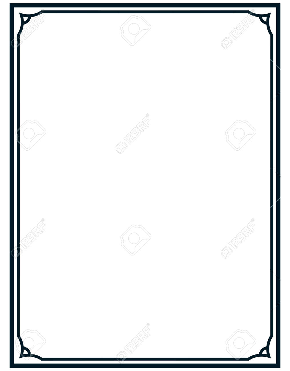 Border Frame Line Deco Vector Label Simple Royalty Free SVG, Cliparts,  Vectors, and Stock Illustration. Image 52603132., image size:1014x1300