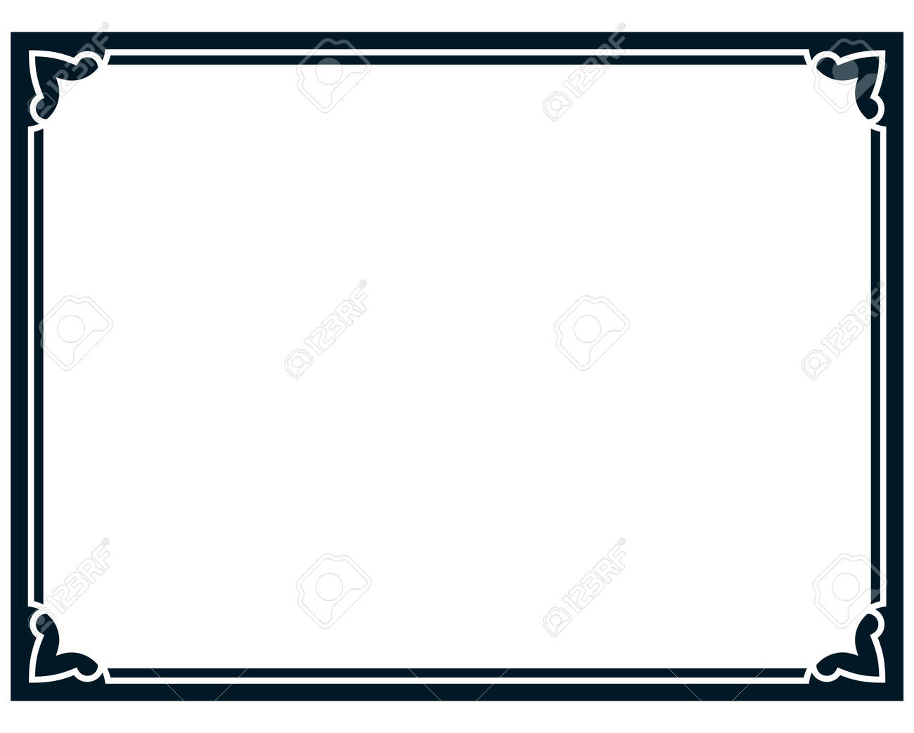 Border Frame Line Deco Vector Label Simple Royalty Free SVG, Cliparts,  Vectors, and Stock Illustration. Image 52604260., image size:1300x1043