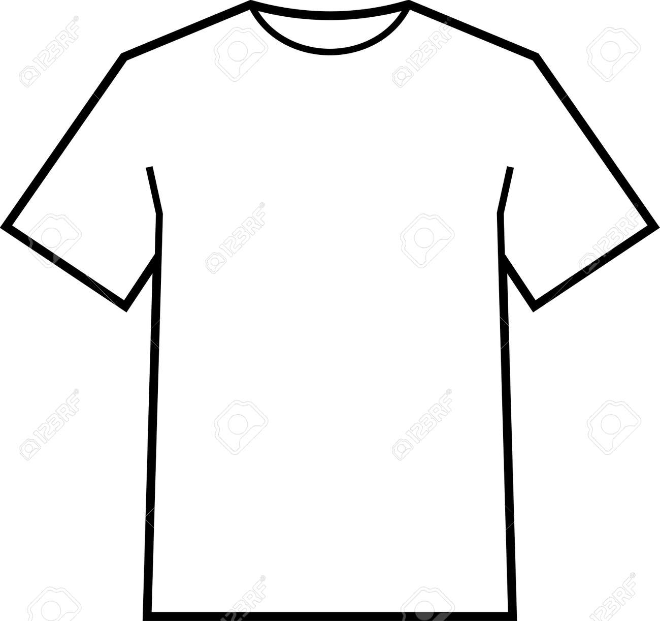 Blank T-shirt Template Vector Royalty Free Cliparts, Vectors, And In Blank Tshirt Template Printable