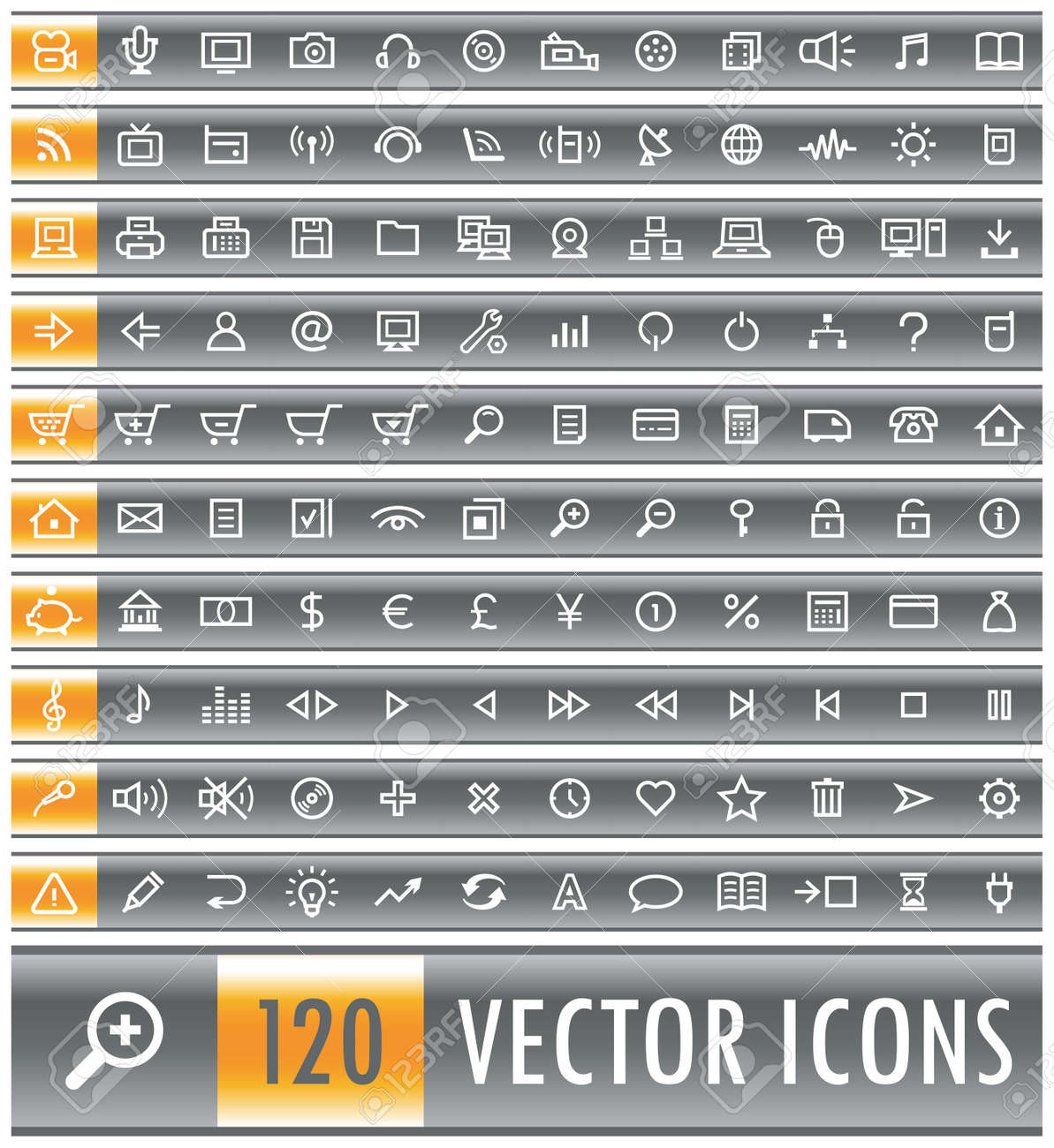 Set of 120 black grey gray vector web icons - 53139293 Set of 120 black grey gray vector web icons - 53139293