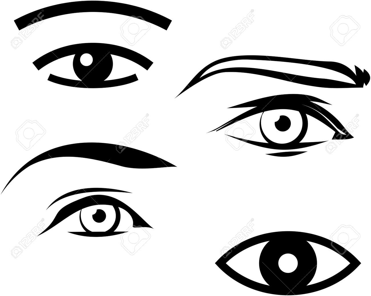 Vector Human Male And Female Eyes Illustration Royalty Free SVG, Cliparts,  Vectors, And Stock Illustration. Image 53564540.