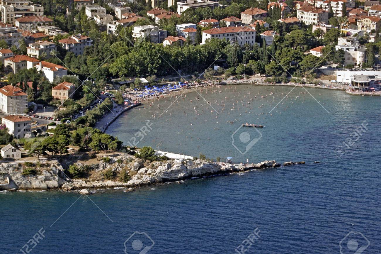 Bacvice Baie Et Célèbre Plage De La Ville De Split En Croatie