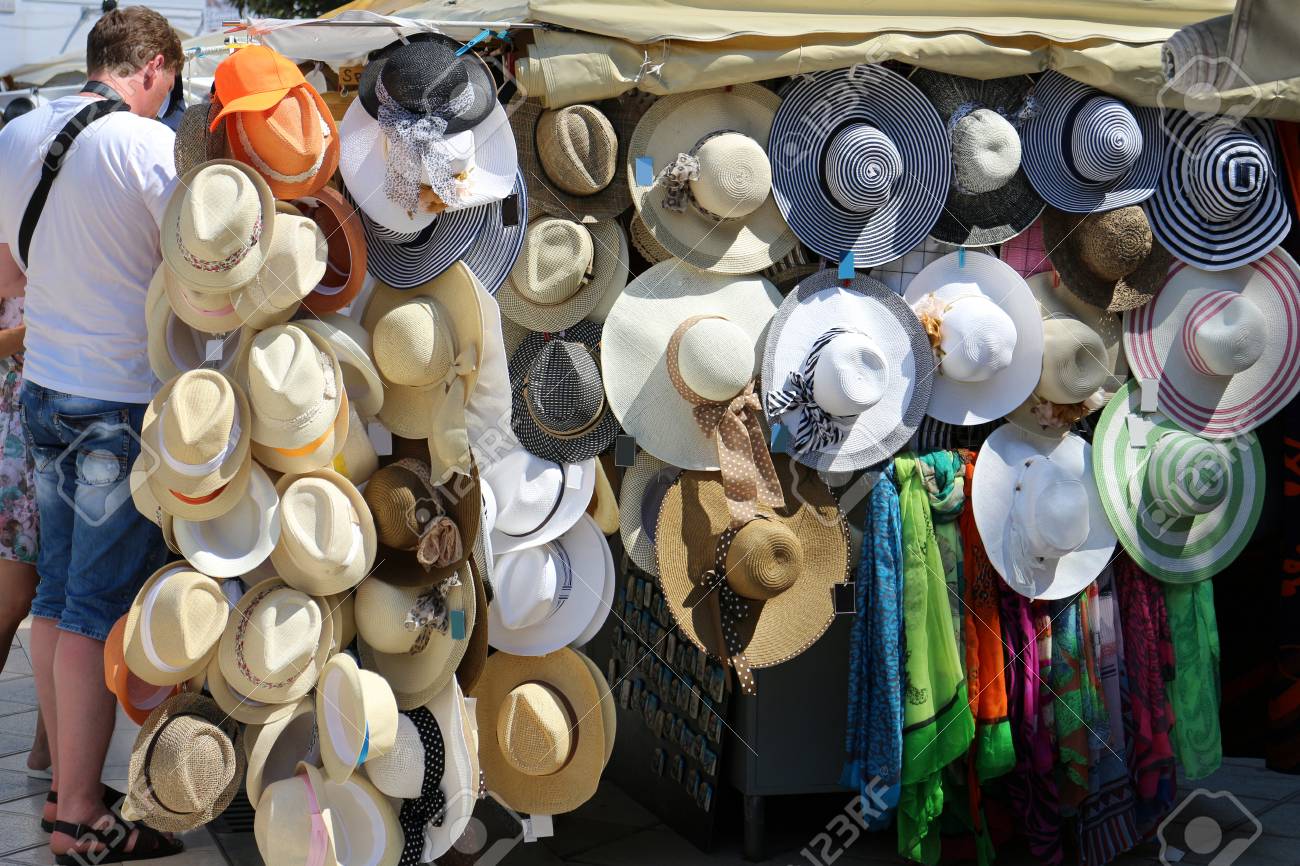 t-shirts and scarves of hajduk split are on sale as souvenirs in a market  stall in split croatia Stock Photo - Alamy