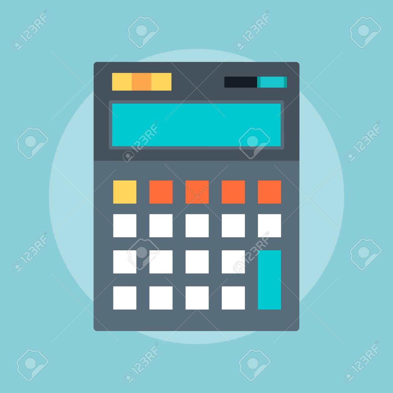 Calculator flat style, colorful, vector icon for info graphics, websites, mobile and print media. - 41709351 Calculator flat style, colorful, vector icon for info graphics, websites, mobile and print media. - 41709351