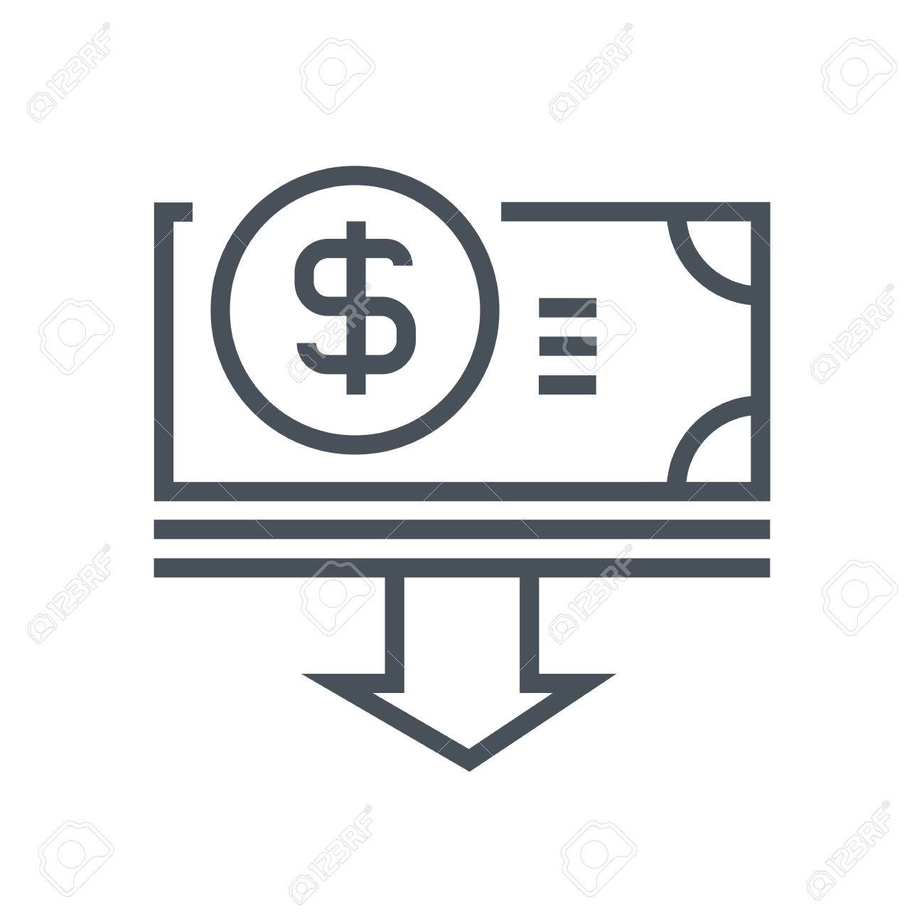 budget cuts icon suitable for info graphics websites and print
