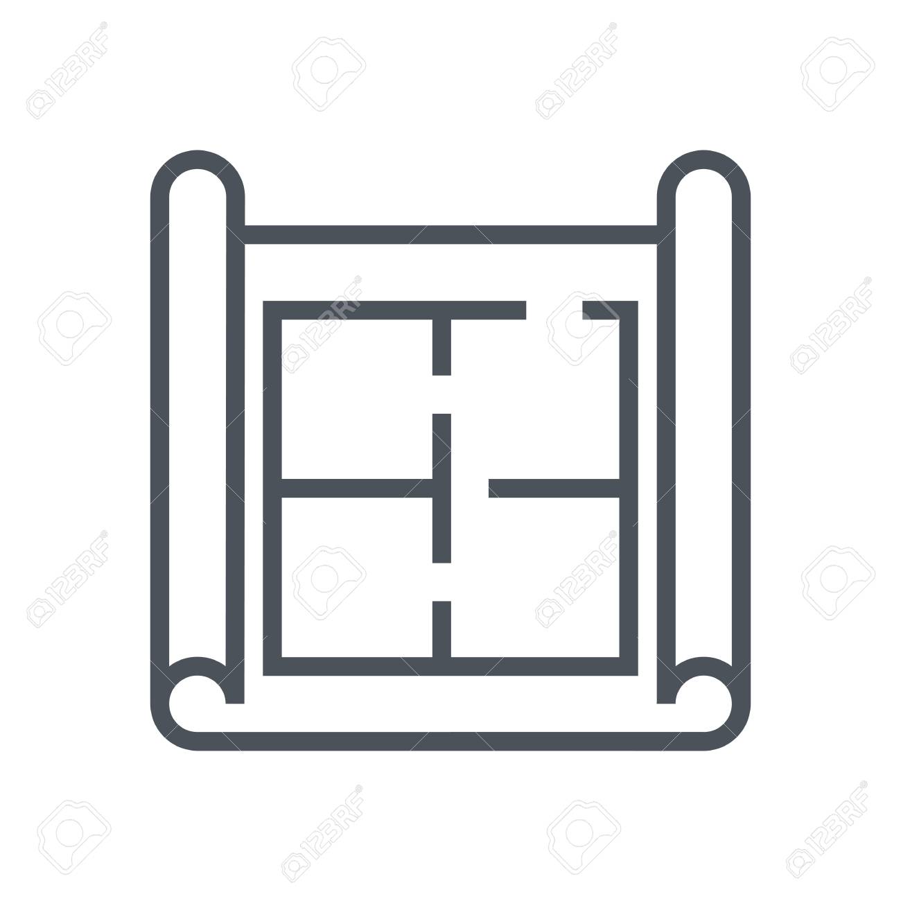 House Plan, Wireframe Icon Suitable For Info Graphics, Websites ... House Plan, Wireframe Icon Suitable For Info Graphics, Websites ...