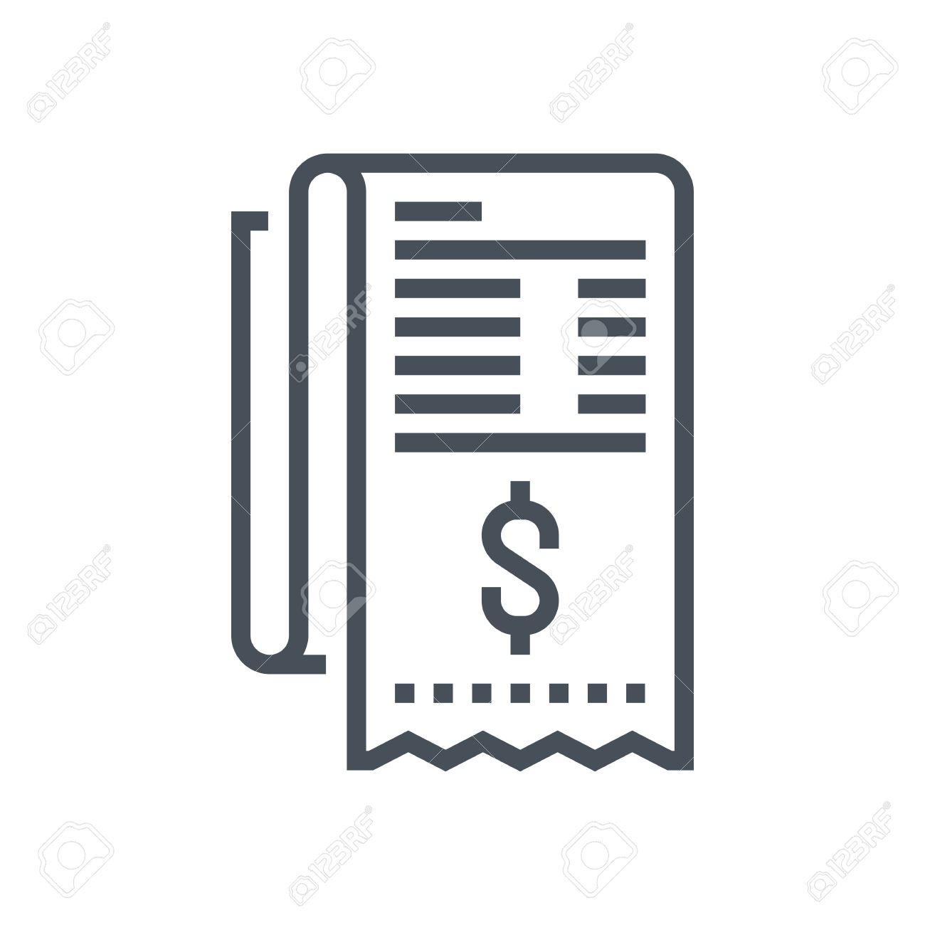 Invoice, bill icon suitable for info graphics, websites and print media and interfaces. Line vector icon. - 55926418 Invoice, bill icon suitable for info graphics, websites and print media and interfaces. Line vector icon. - 55926418