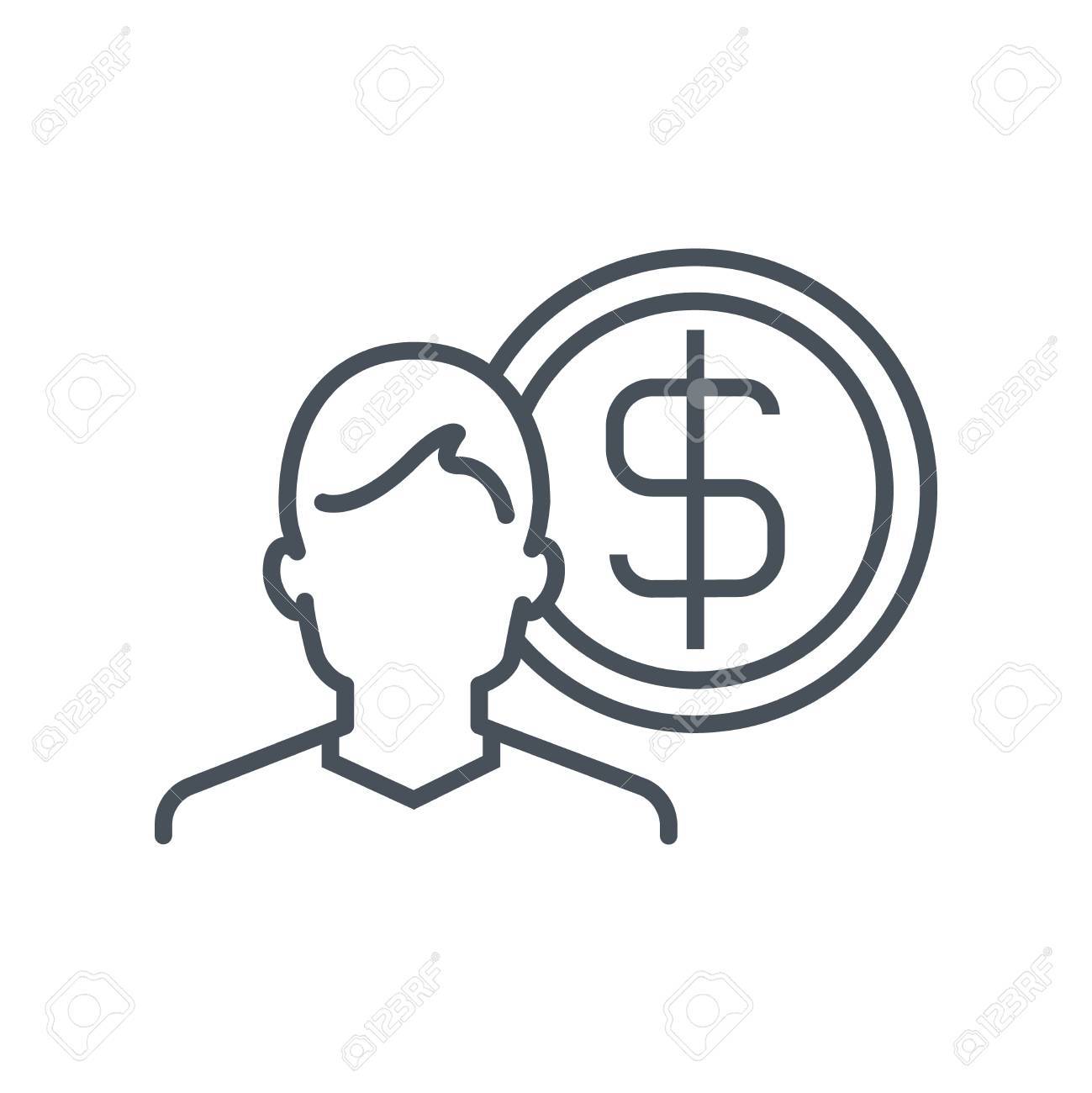 wealth salary icon suitable for info graphics websites and salary websites