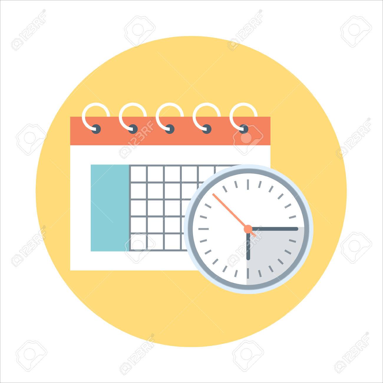 Calendar, time management flat style, colorful, vector icon for info graphics, websites, mobile and print media. - 55927171 Calendar, time management flat style, colorful, vector icon for info graphics, websites, mobile and print media. - 55927171