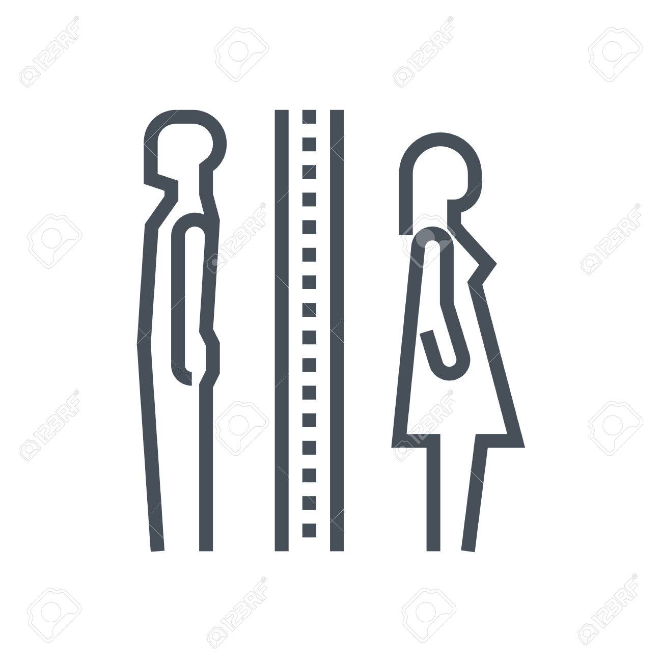 Divorce icon suitable for info graphics, websites and print media and interfaces. Line vector icon. Human face, head, line vector icon. - 55945063 Divorce icon suitable for info graphics, websites and print media and interfaces. Line vector icon. Human face, head, line vector icon. - 55945063