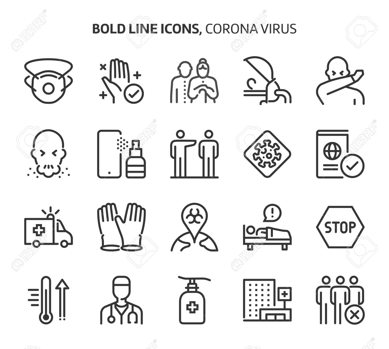 Bold line icons. The illustrations are a vector, editable stroke, 48x48 pixel perfect files. Crafted with precision and eye for quality. - 163697761 Bold line icons. The illustrations are a vector, editable stroke, 48x48 pixel perfect files. Crafted with precision and eye for quality. - 163697761