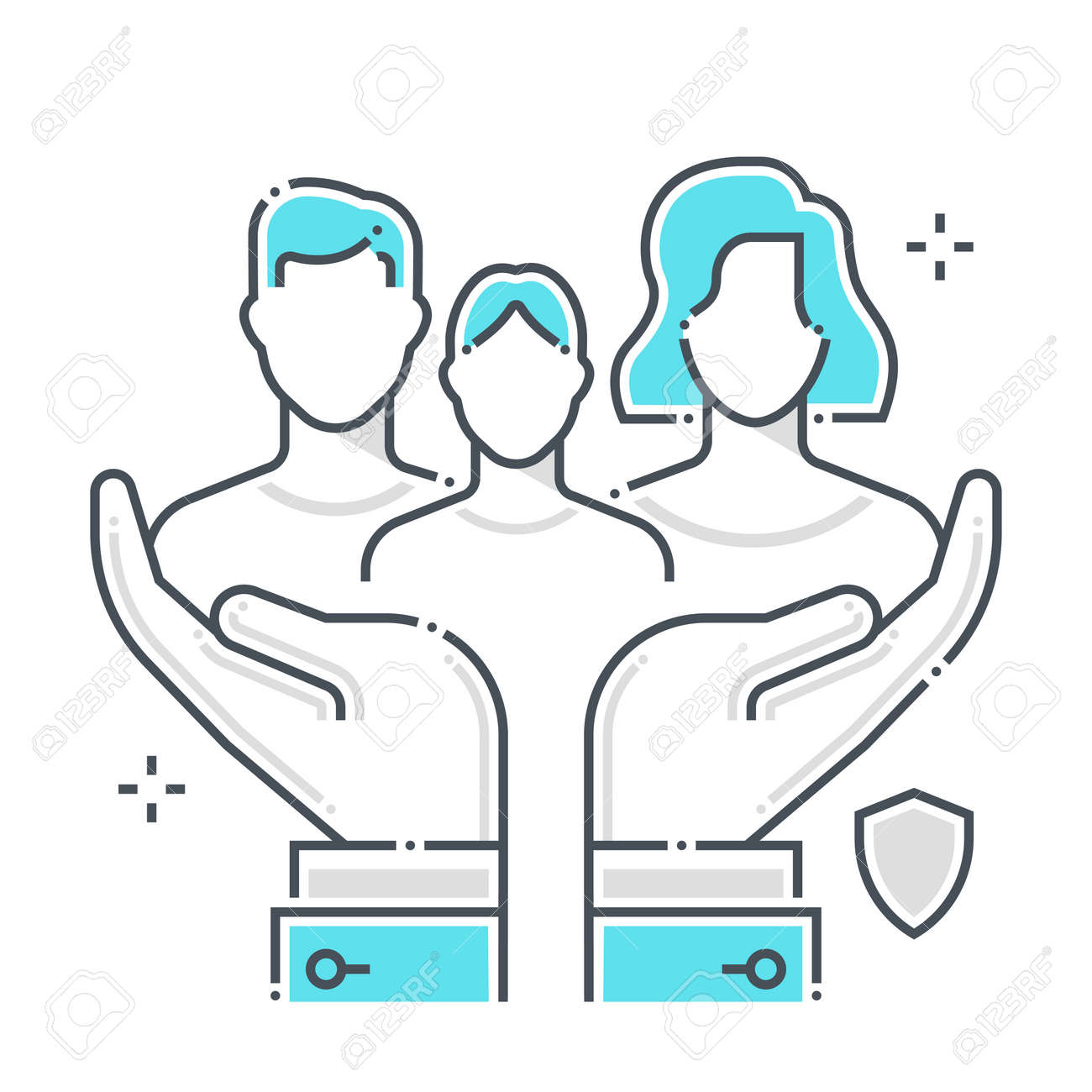 Family protection related color line vector icon, illustration. The icon is about assurance, child, health, life, custody, health. The composition is infinitely scalable. - 163698046 Family protection related color line vector icon, illustration. The icon is about assurance, child, health, life, custody, health. The composition is infinitely scalable. - 163698046