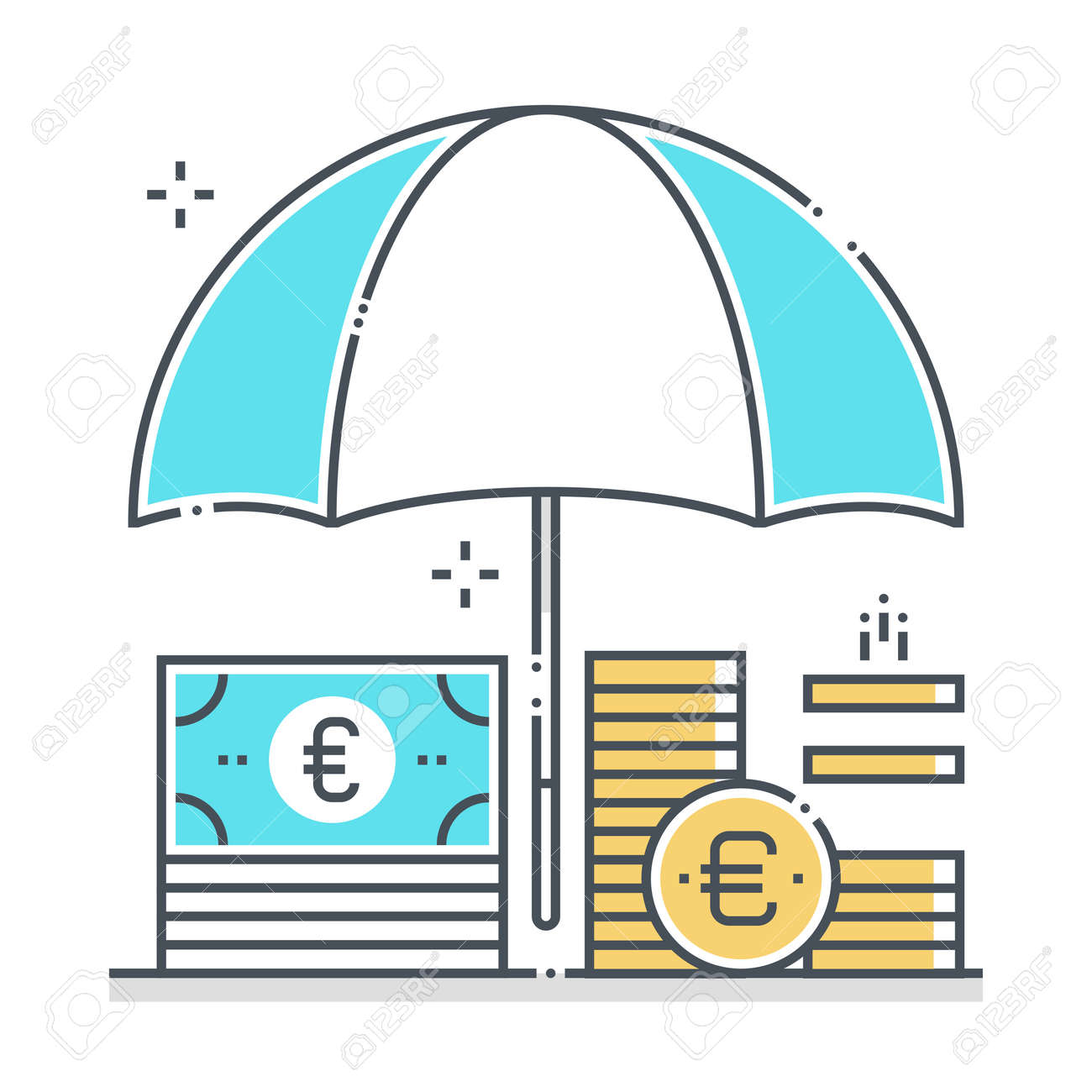 Income protection related color line vector icon, illustration. The icon is about assurance, umbrella, income, bank, account, money, coin. The composition is infinitely scalable. - 163698060 Income protection related color line vector icon, illustration. The icon is about assurance, umbrella, income, bank, account, money, coin. The composition is infinitely scalable. - 163698060
