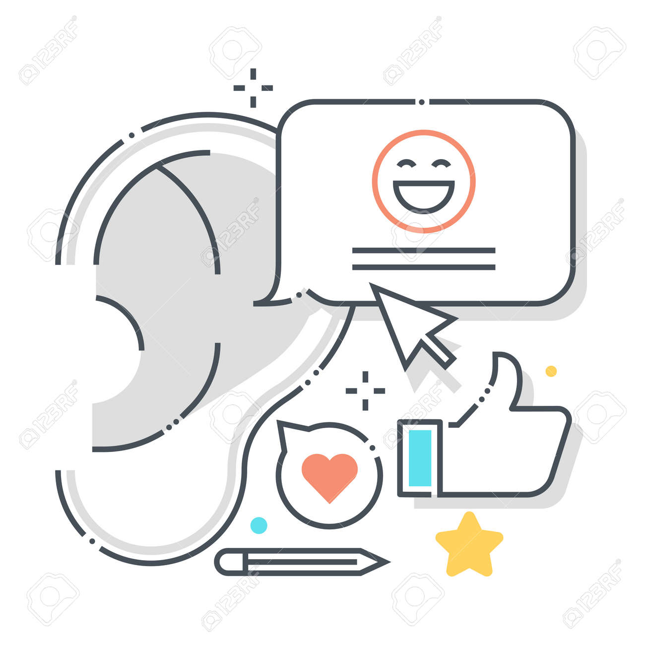 Buzz marketing related color line vector icon, illustration. The icon is about listen, talk, whisper, ear, hand, gossip. The composition is infinitely scalable. - 163698140 Buzz marketing related color line vector icon, illustration. The icon is about listen, talk, whisper, ear, hand, gossip. The composition is infinitely scalable. - 163698140