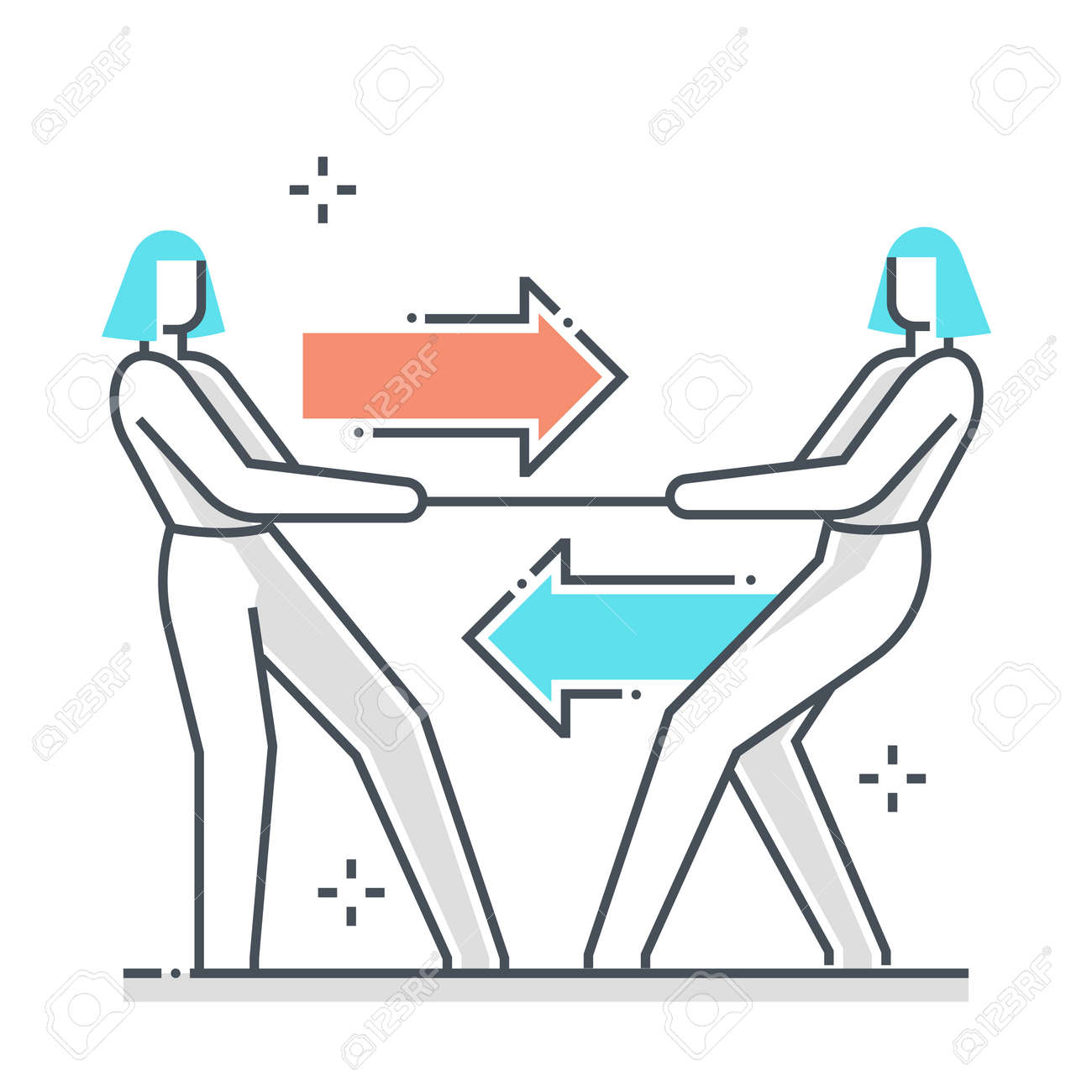 Legal case related color line vector icon, illustration. The icon is about opposition, court, pulling, rope, tug of war. - 163698369 Legal case related color line vector icon, illustration. The icon is about opposition, court, pulling, rope, tug of war. - 163698369