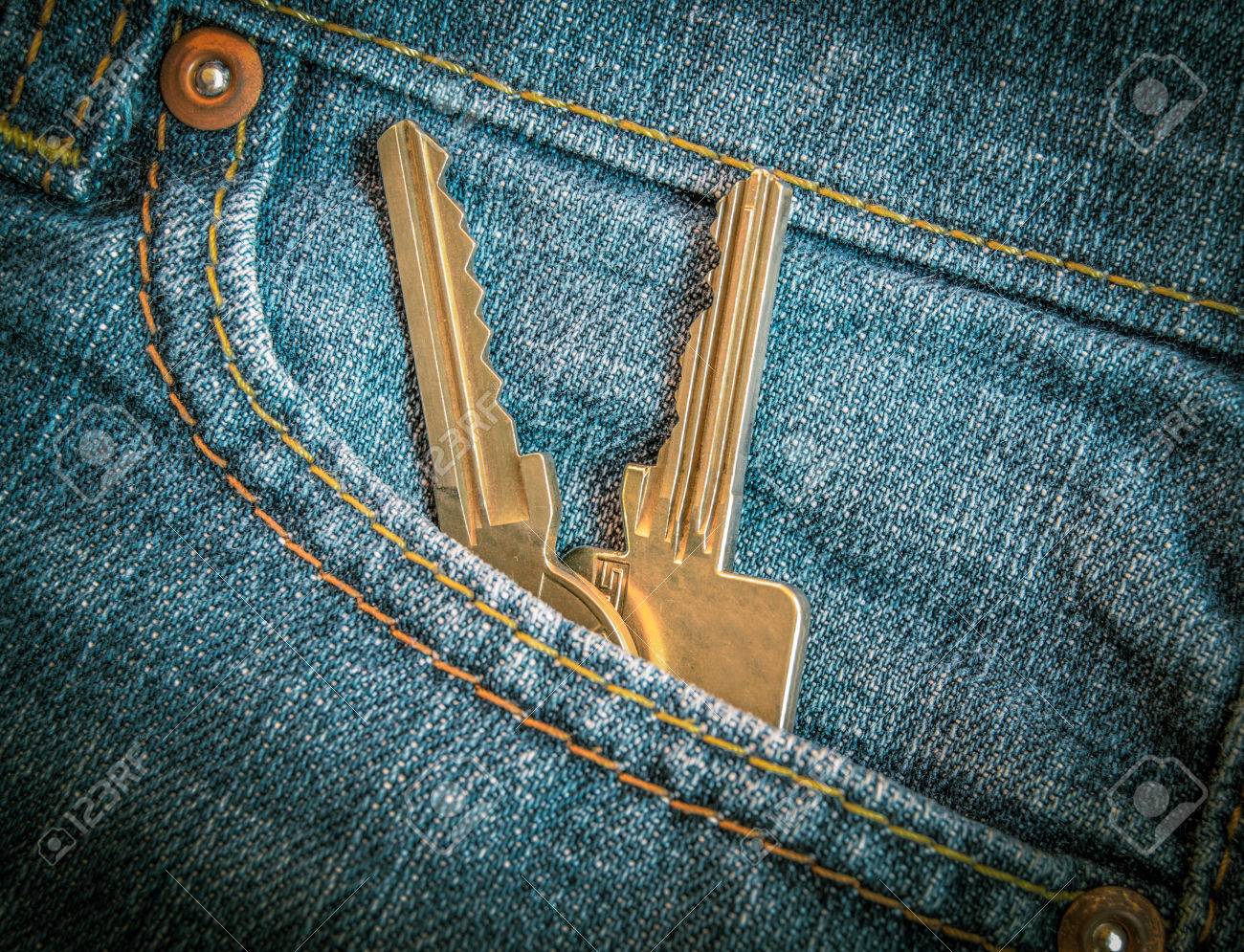 keys on jeans