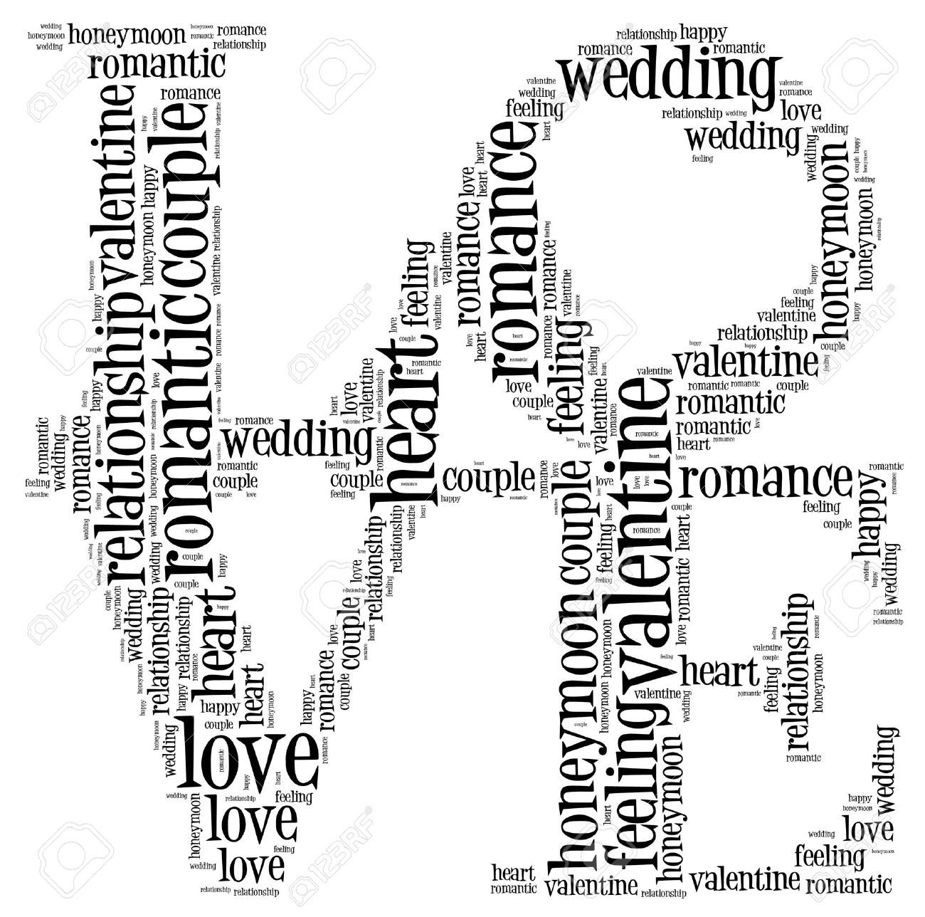 love info text cloud and arrangement collage stock photo picture
