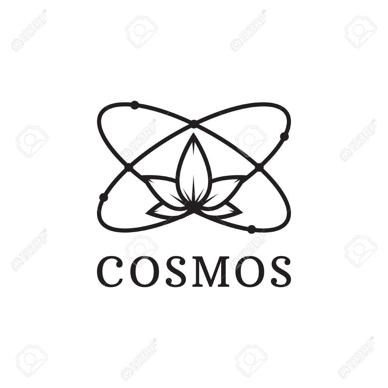 원자의 간단한 검은 아이콘. 코스모스 로고 로열티 무료 사진, 그림, 이미지 그리고 스톡포토그래피. Image 82020477