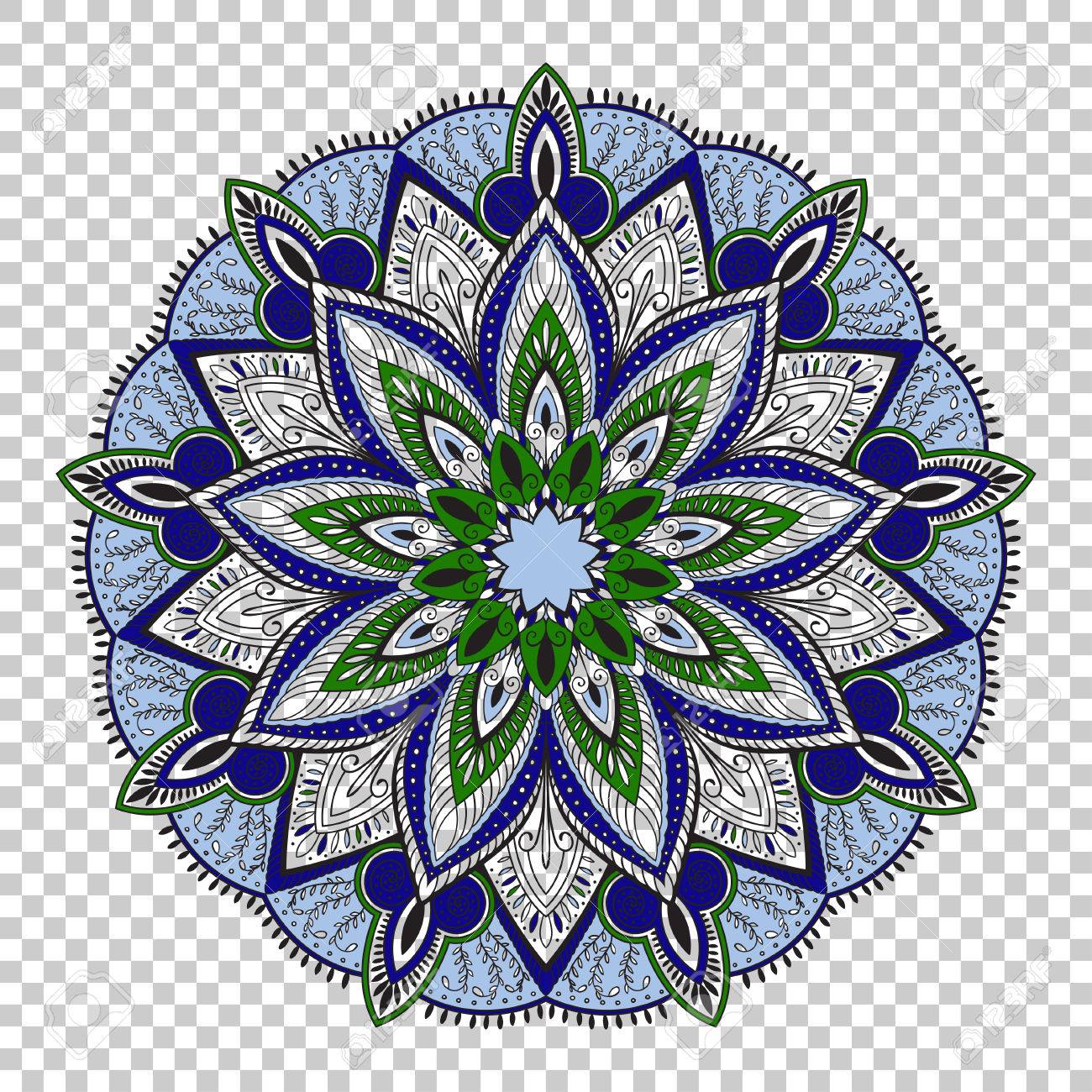 Vector Mandala On Transparent Background Royalty Free Cliparts