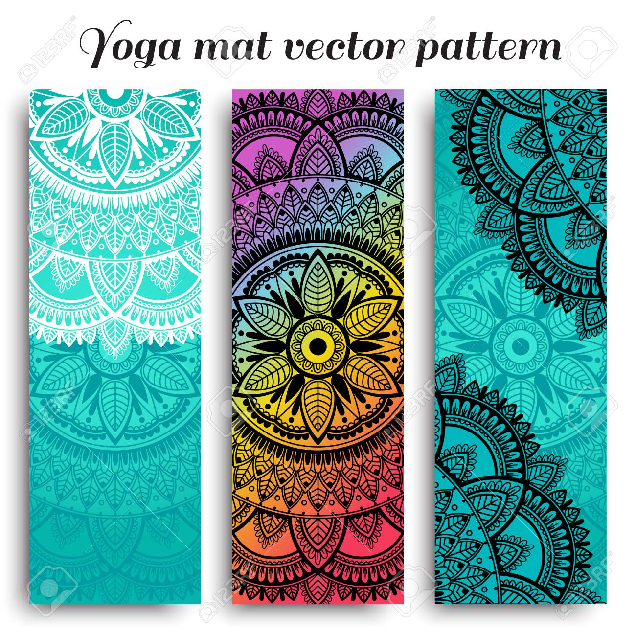 yoga mats with designs on them