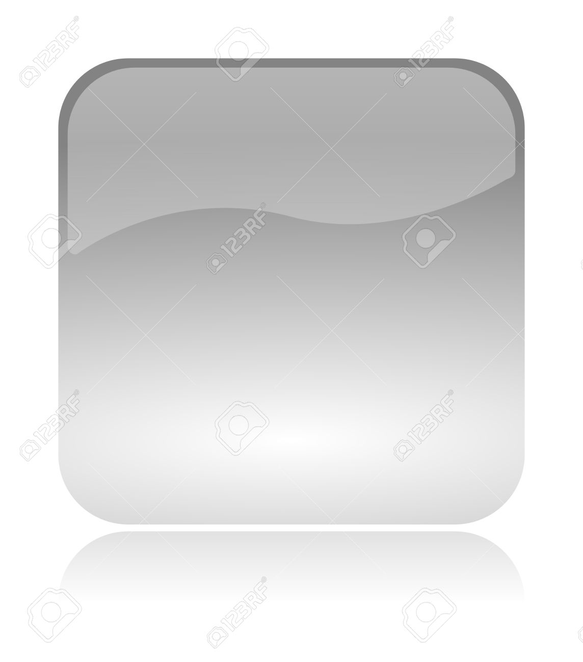 empty blank white transparent and glossy web interface icon