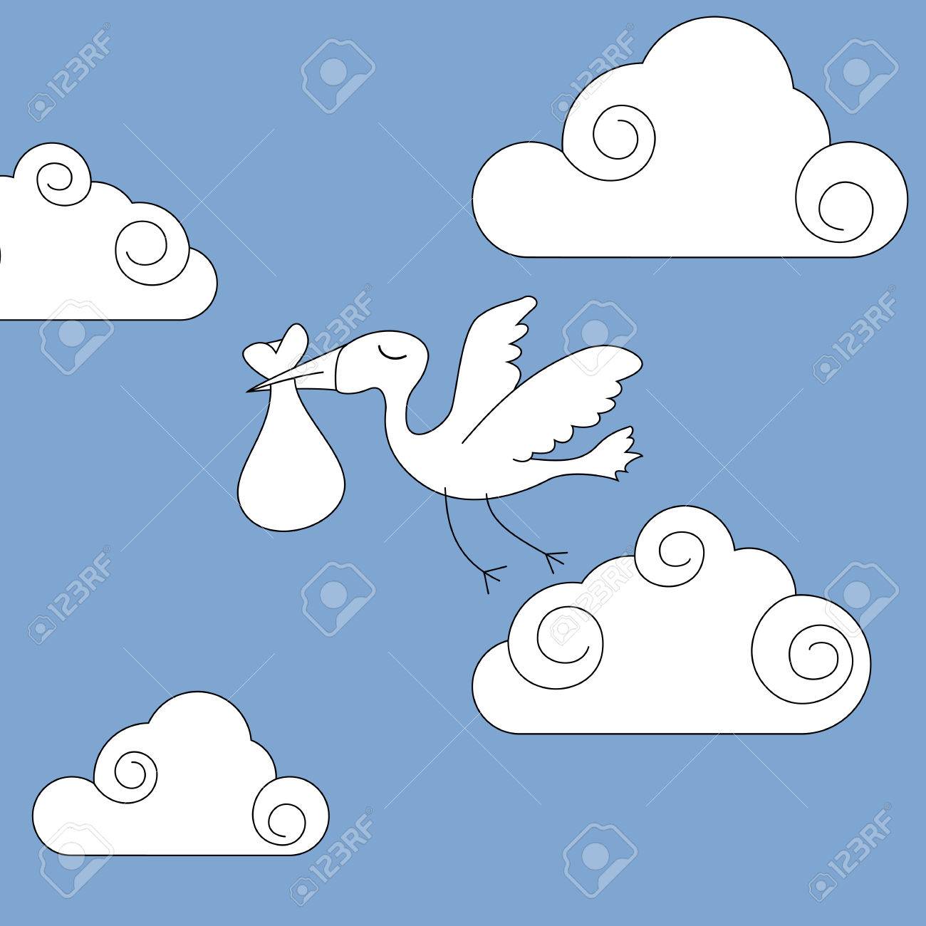 Image result for stork bringing baby