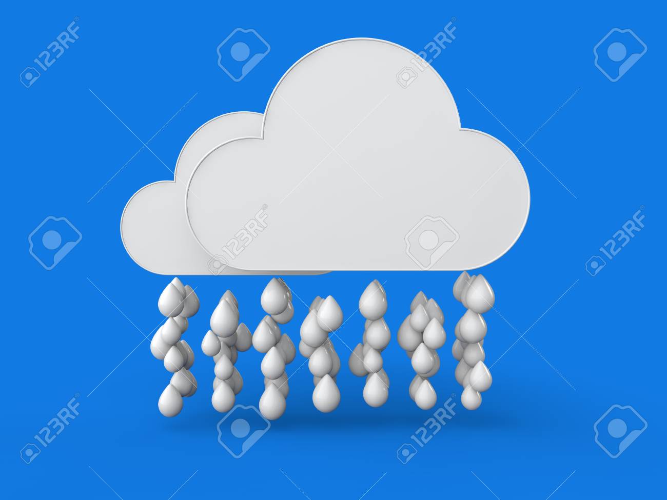 3d Clouds And Rain Drops Stock Photo Picture And Royalty Free Image Image 44337608