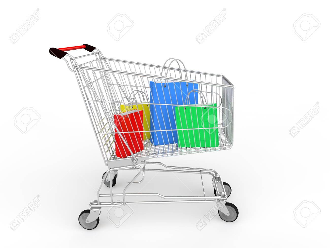 3d shopping cart with