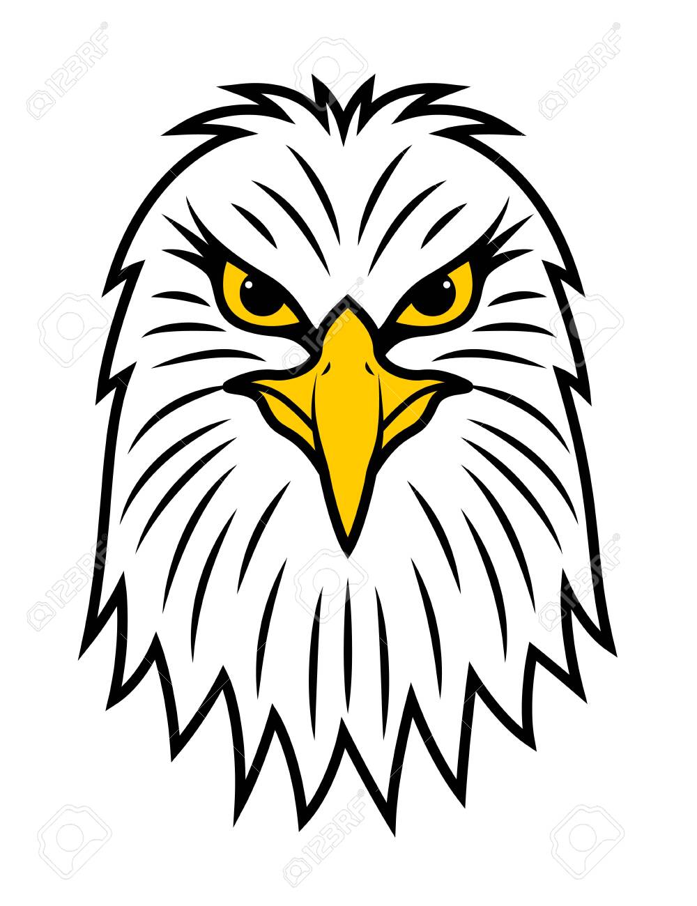 American Eagle Head Front View Royalty Free SVG, Cliparts, Vectors, And  Stock Illustration. Image 122951268.