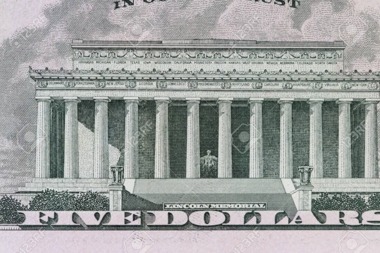 Lincoln Memorial On The 5 Dollar Bill A Macro Sstock P O 66784874 Lincoln Memorial On The 5 Dollar Bill A Macro Sstock P O 66784874