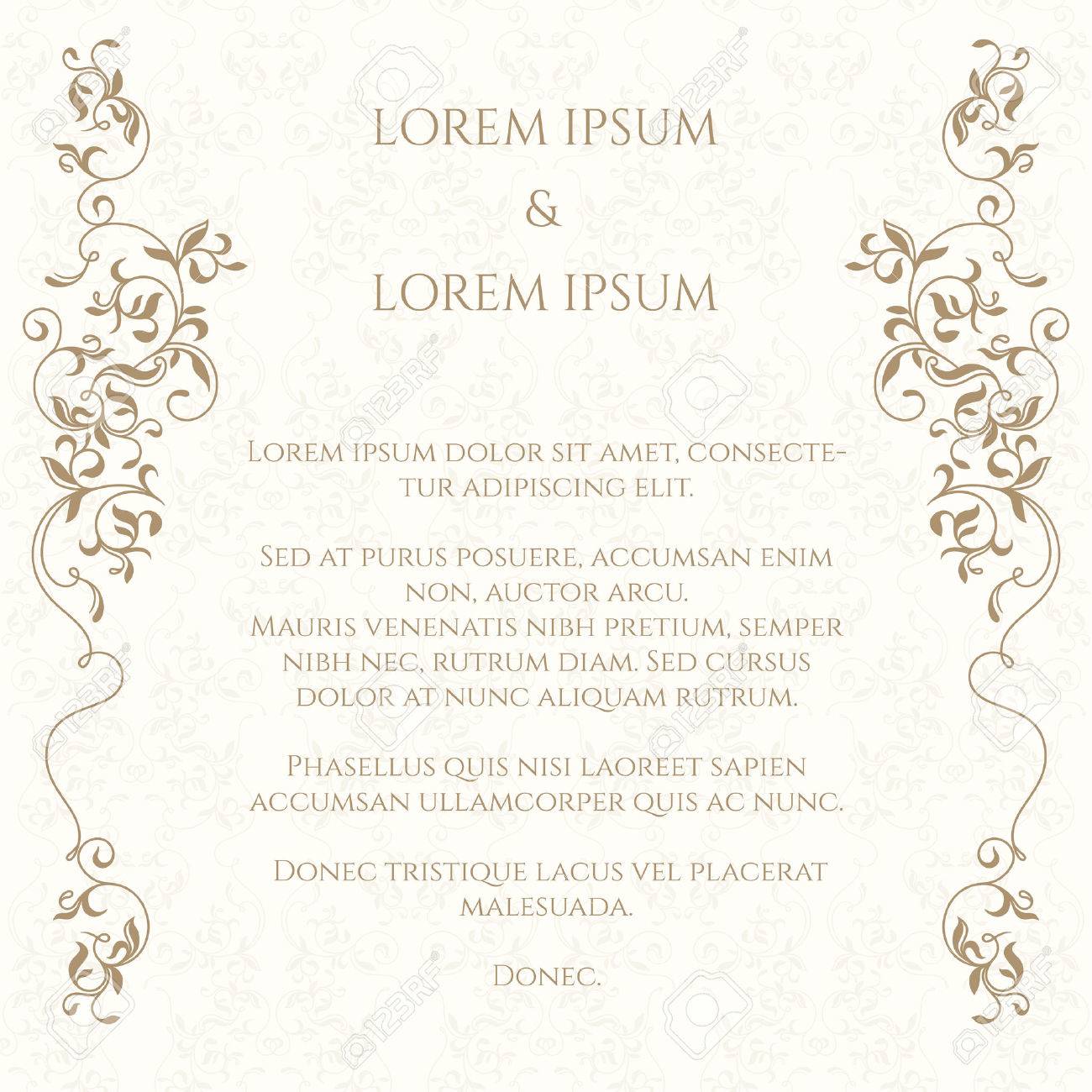 Favoloso Border E Seamless Classico Template Per Biglietti Di Auguri YF25