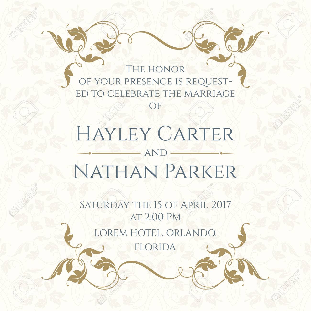 invitation card with floral borders on seamless background wedding borders for invitation cards free