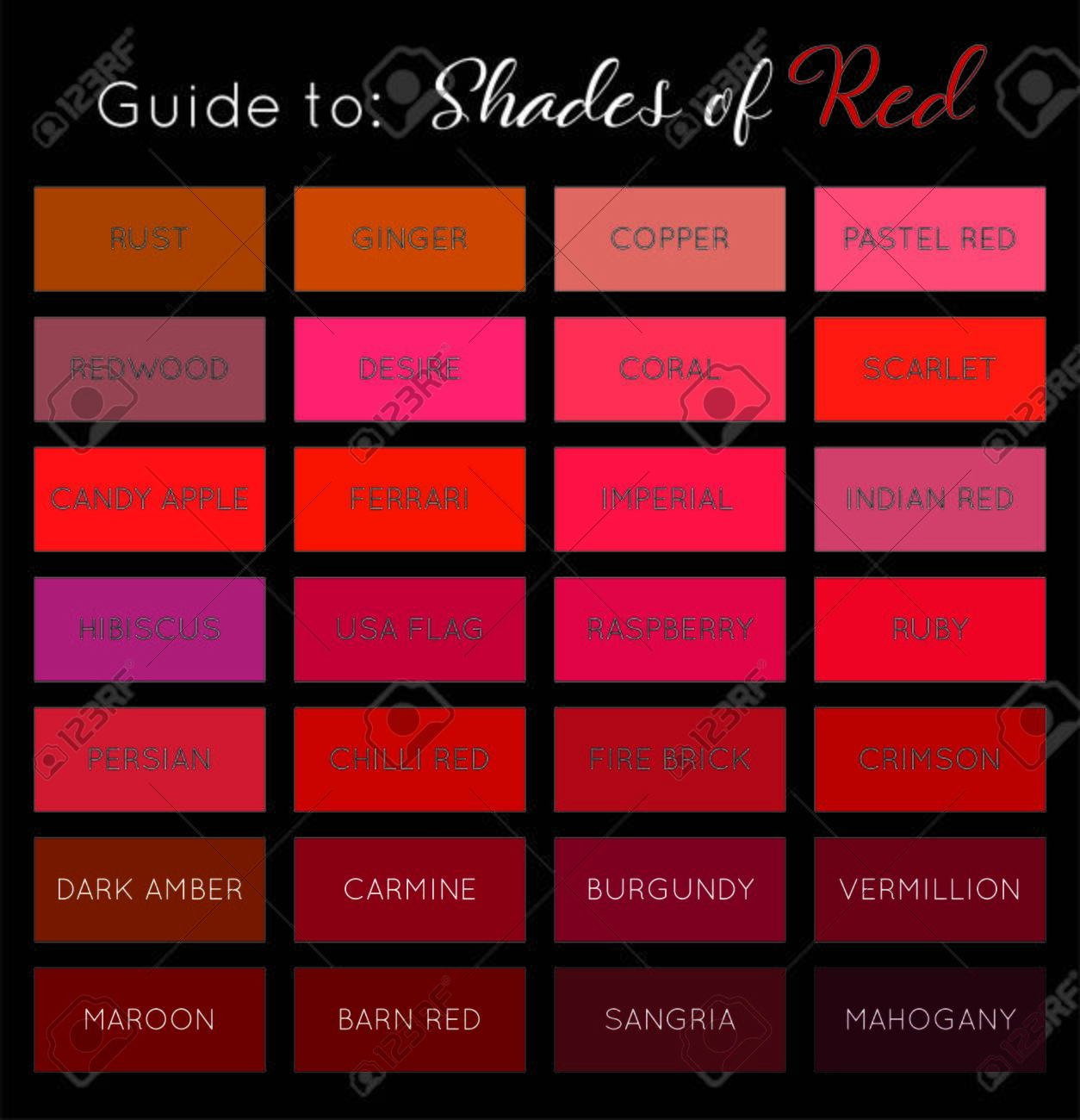 Red name. Оттенки красного цвета rgb. Красные цвета названия. Red color names. Палитра красного цвета.