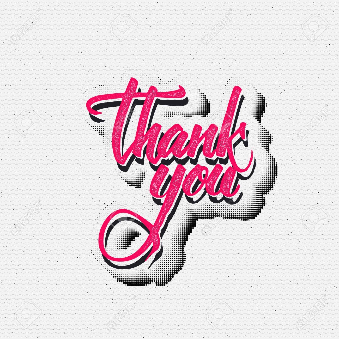 ありがとうございます それをレタリング文字体裁書道に使えるデザインのグリーティング カード 雑誌 ポスター のイラスト素材 ベクタ Image