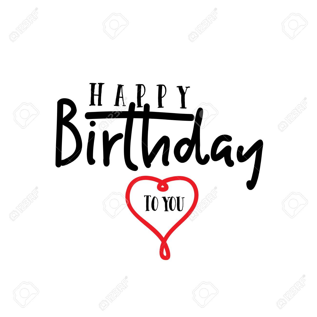 レタリングやカリグラフィ モダン お誕生日おめでとうございます ステッカー スタンプ 手作りのロゴ のイラスト素材 ベクタ Image