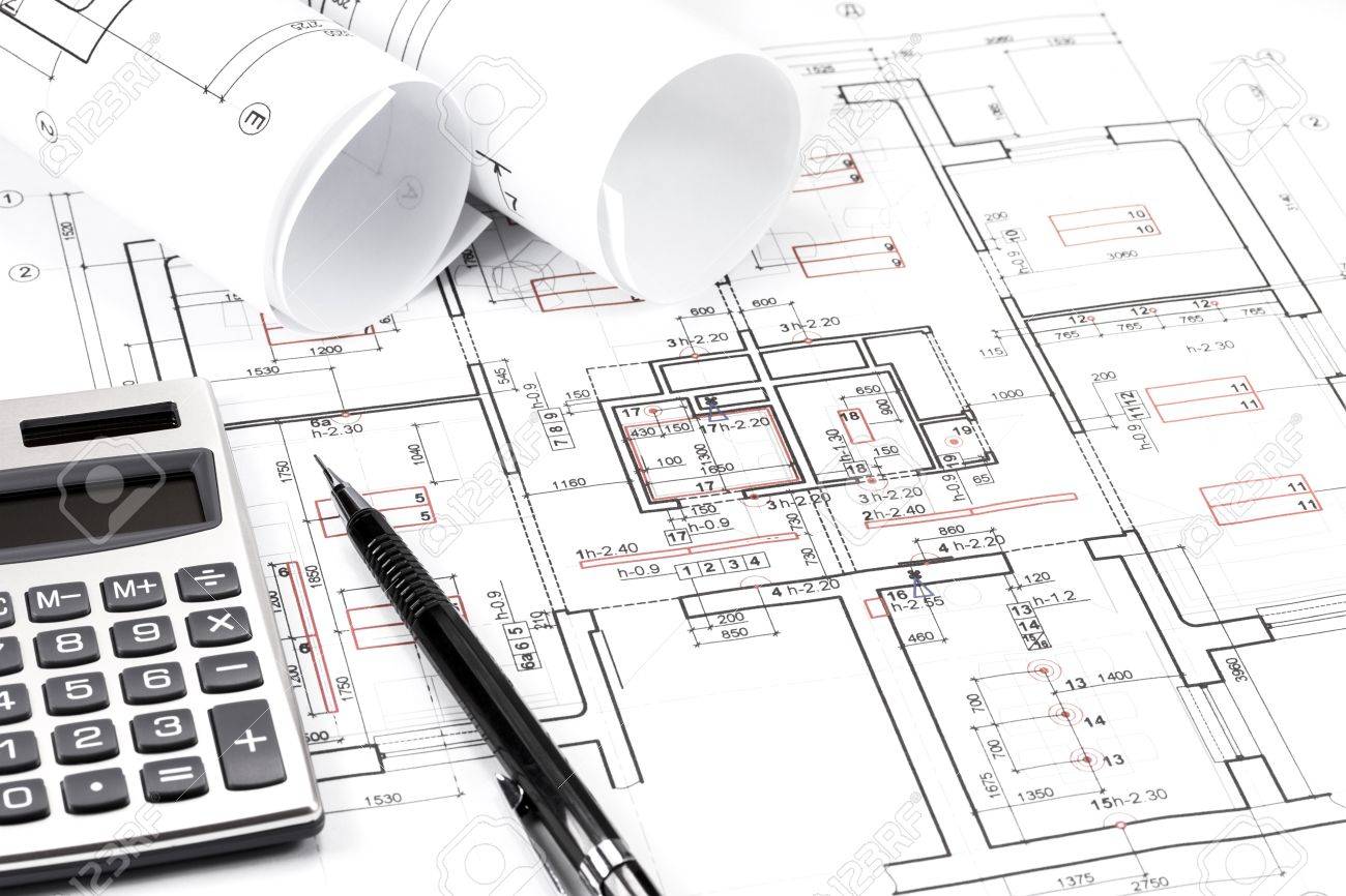 Architecture Blueprints rolls of architecture blueprints and house plans stock photo Architecture Blueprints rolls of architecture blueprints and house plans stock photo