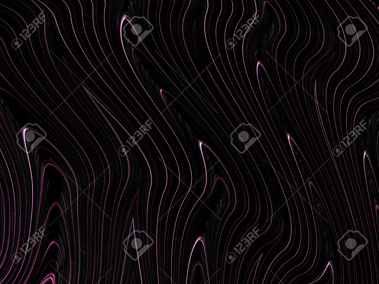 abstract fractal black background pattern with multiple curved