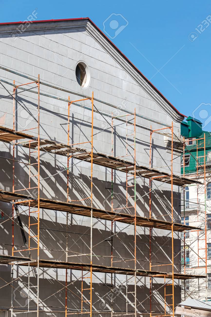 facade of renovated city