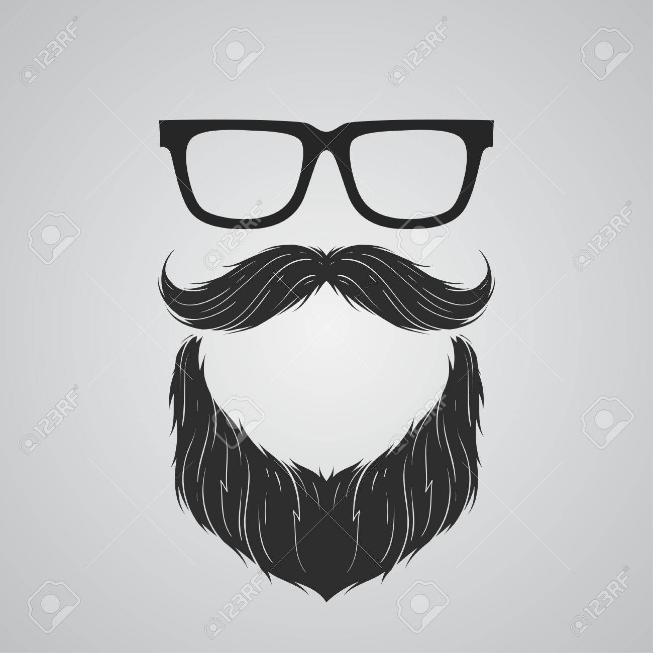 ひげ、髭、眼鏡のイラスト素材・ベクター Image 59357699