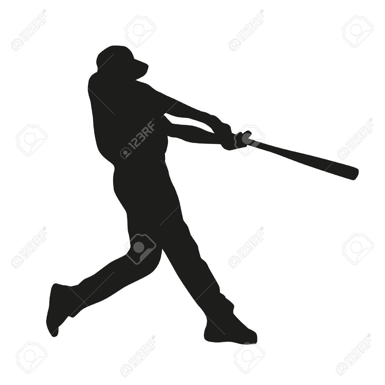 Baseball Player Vector Silhouette Royalty Free Svg Cliparts Vectors And Stock Illustration Image