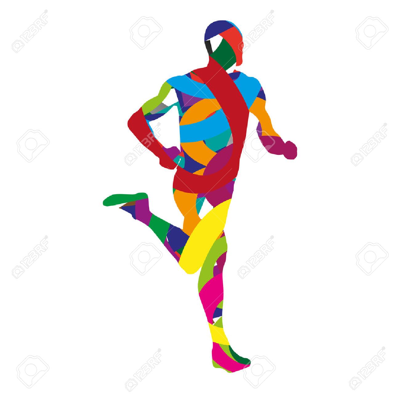 Abstract Colorful Running Man Royalty Free Cliparts Vectors And Stock Illustration Image 38567370