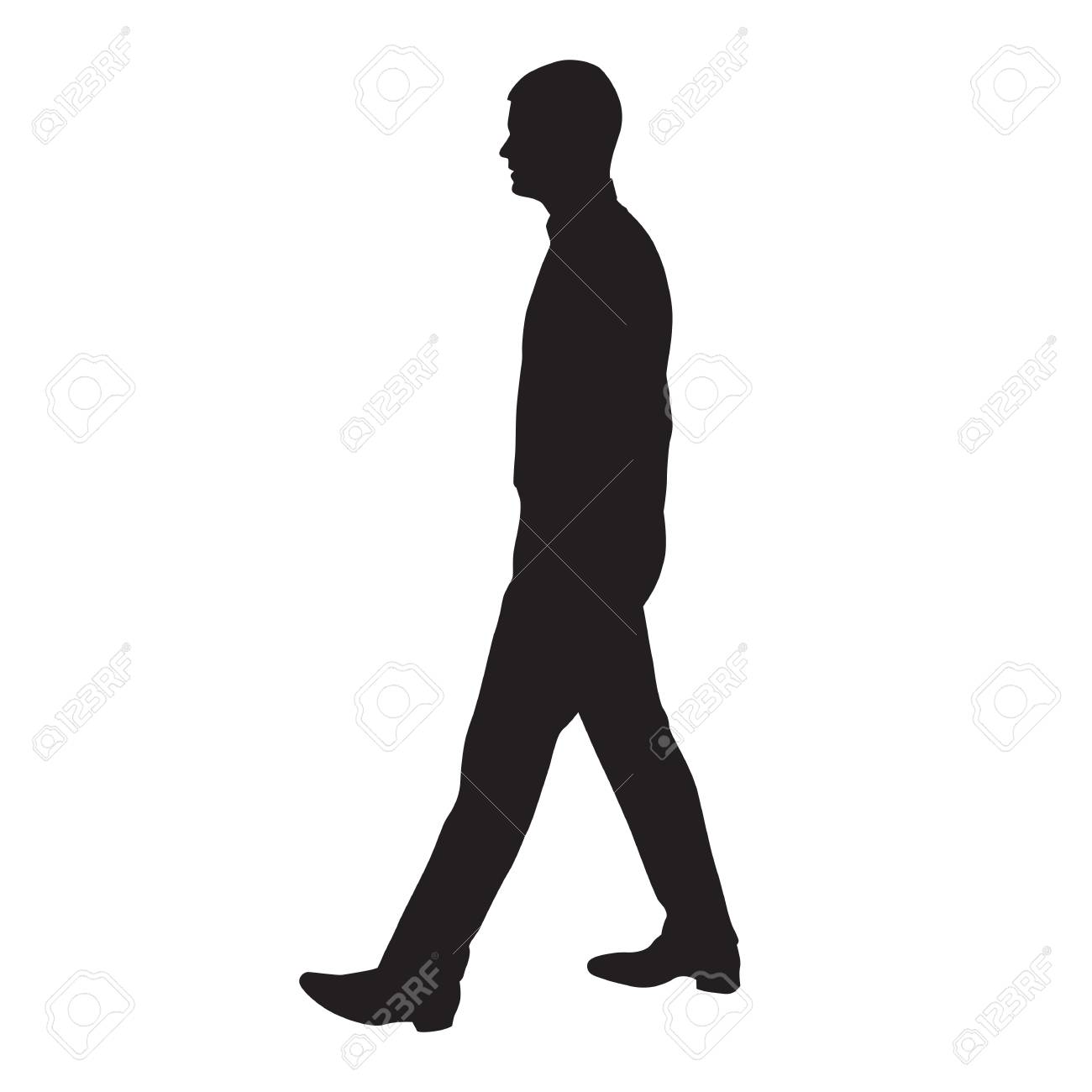 walking man profile side