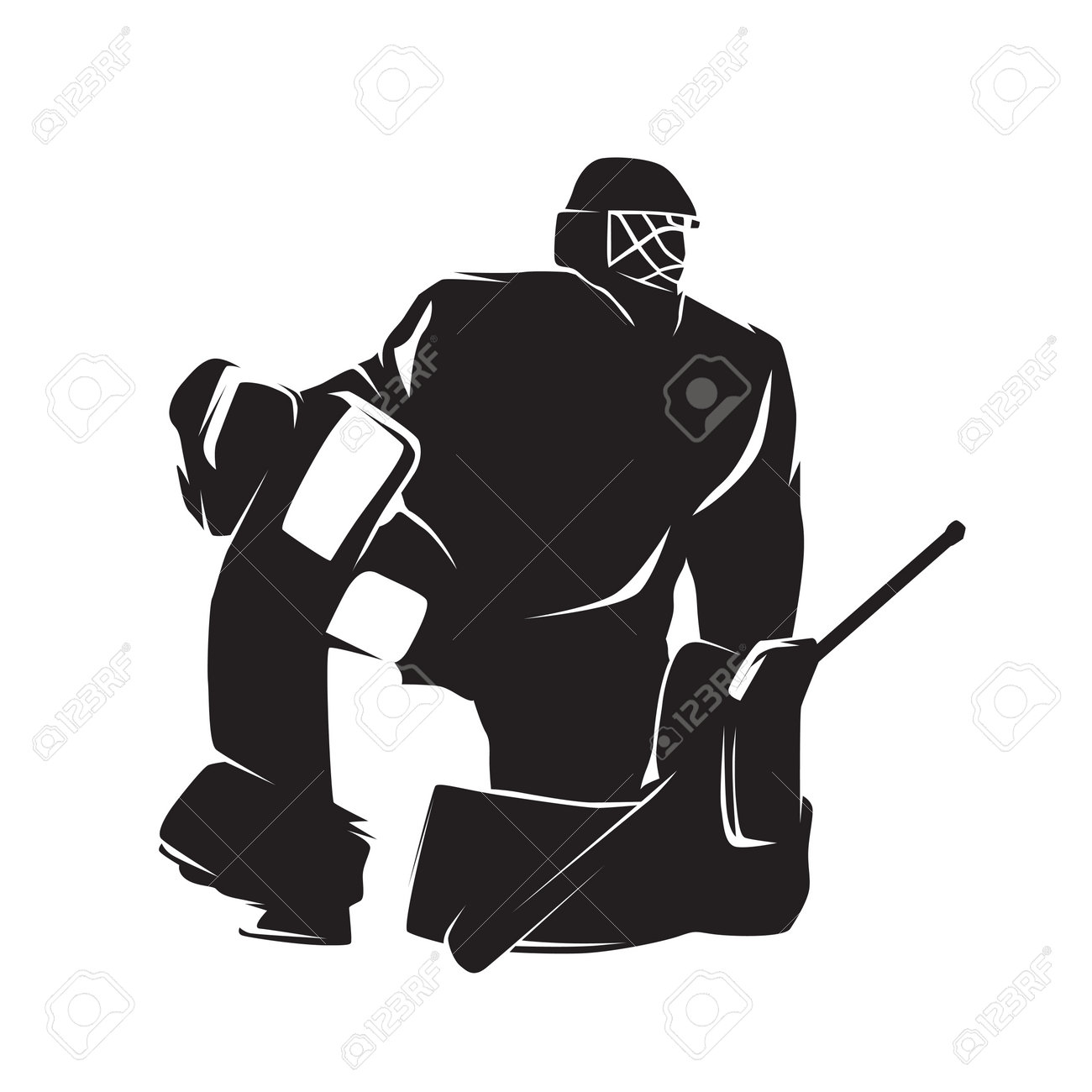 Ice Hockey Goalkeeper, Hockey Goalie, Isolated Vector Silhouette, Ink  Drawing. Winter Team Sport Athlete Royalty Free SVG, Cliparts, Vectors, and  Stock Illustration. Image 199639386., image size:1300x1300