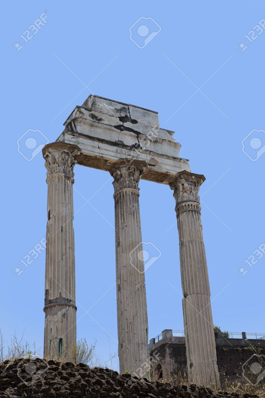 Antiquite Romaine Gros Plan Du Forum Romain A Rome Italie Banque D Images Et Photos Libres De Droits Image