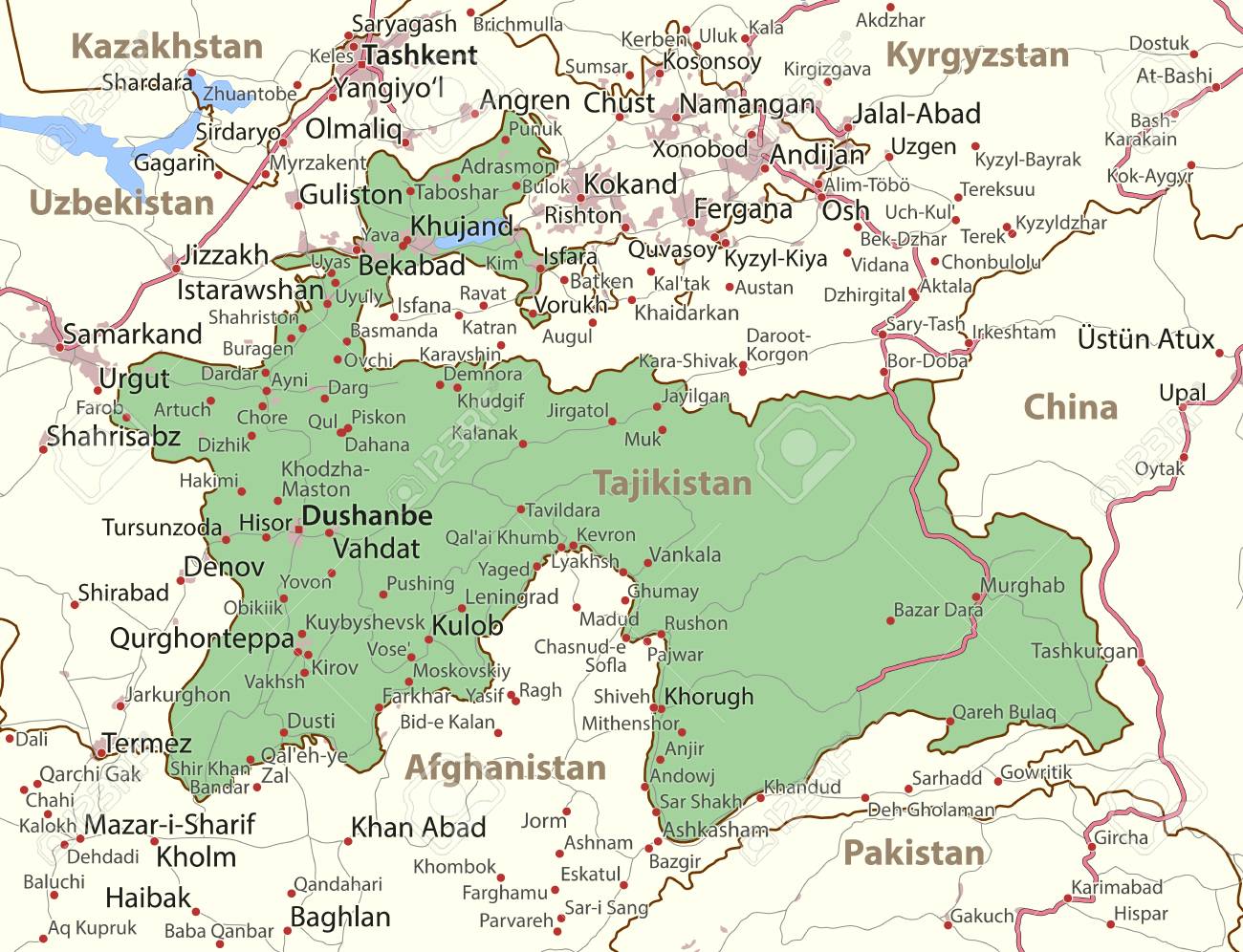 Карта точикистон через спутник