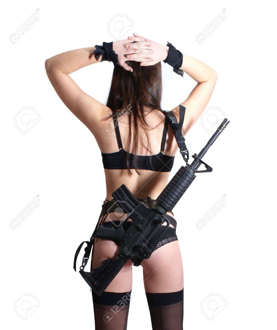 Gun with naked girl