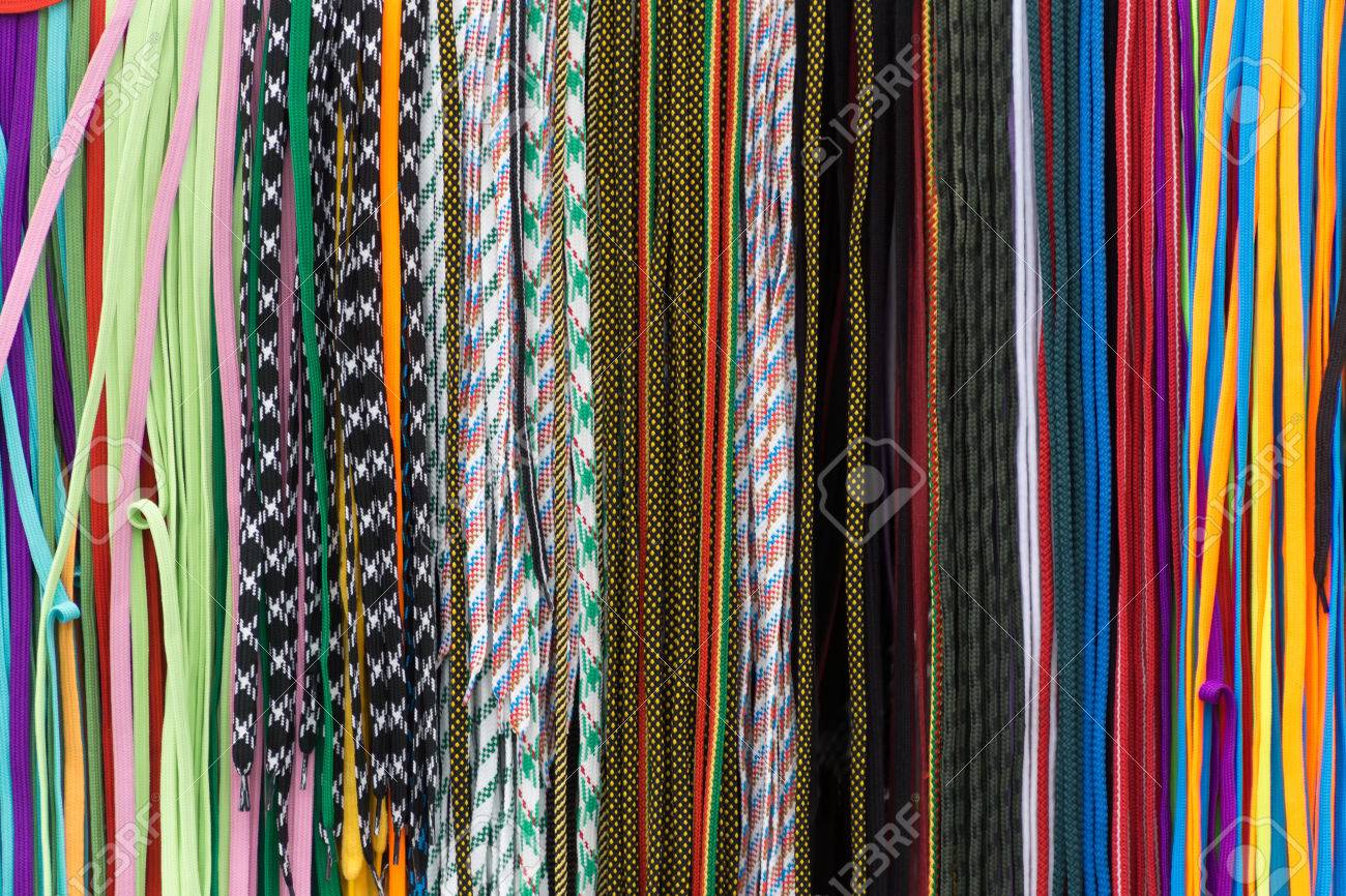 multi colored shoe laces