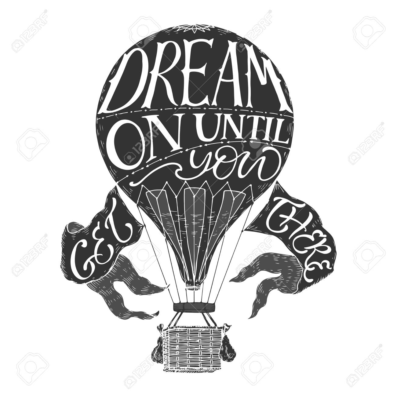 Brosse Lettrage Citation D Inspiration Dans Une Montgolfiere Vintage Disant Reve Jusqu A Ce Que Vous Y Arrivez Clip Art Libres De Droits Svg Vecteurs Et Illustration Image Brosse Lettrage Citation D Inspiration Dans Une Montgolfiere Vintage Disant Reve Jusqu A Ce Que Vous Y Arrivez Clip Art Libres De Droits Svg Vecteurs Et Illustration Image