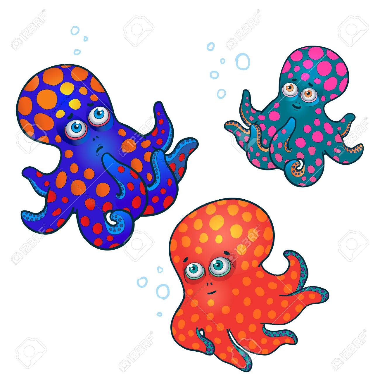 Cute Baby Octopus Clipart