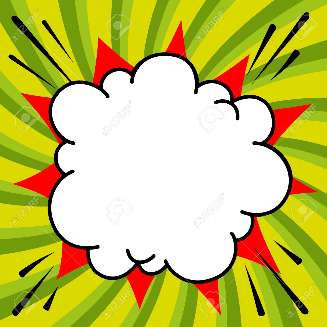 pop art styled speech bubble template for your design clear